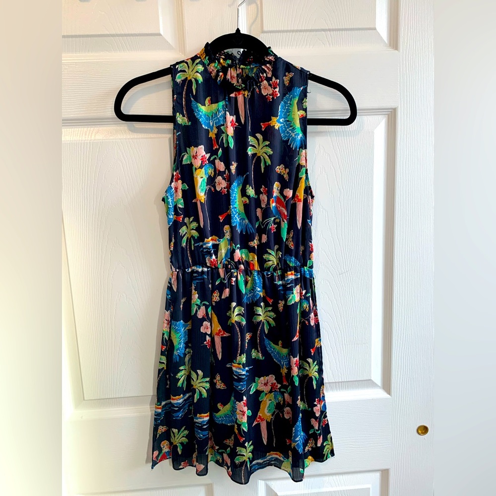 Blue Zara Romper with Pockets